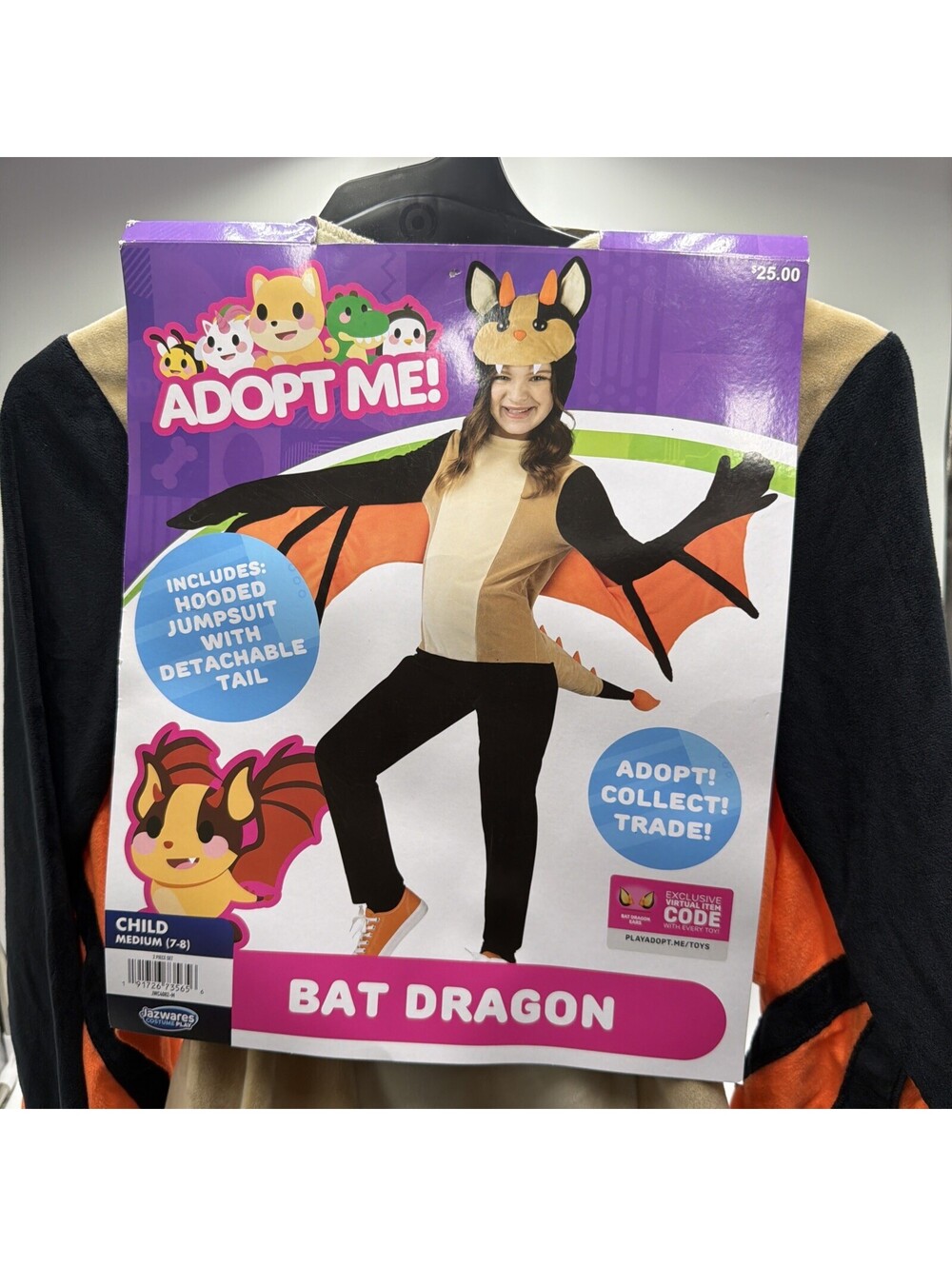 Adopt Me Youth Bat Dragon Halloween Costume MEDIUM 7-8